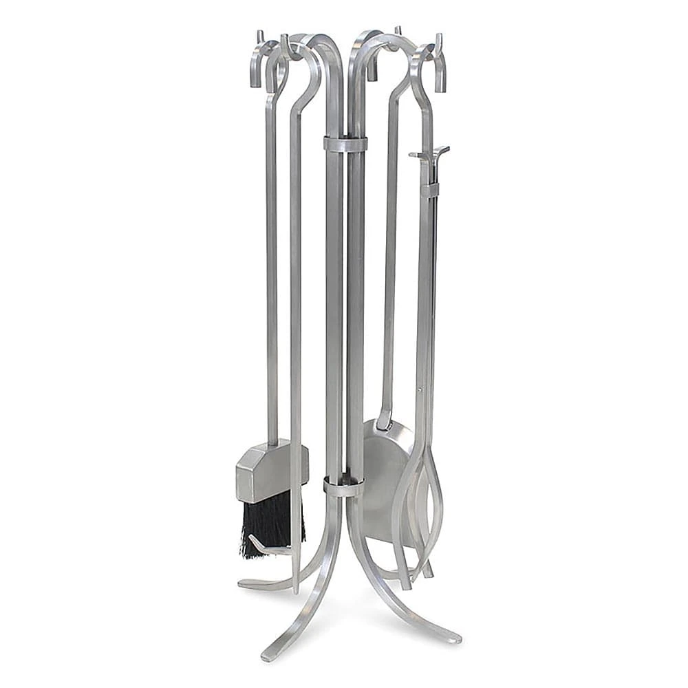 Pilgrim 5 Piece Newport Stainless Steel Fireplace Tool Set - 28-inH