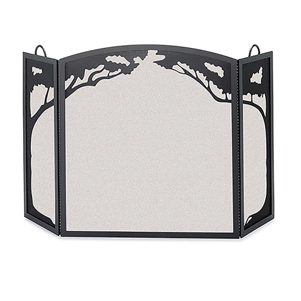 Pilgrim Grand Oak 3-Panel Screen, Matte Black