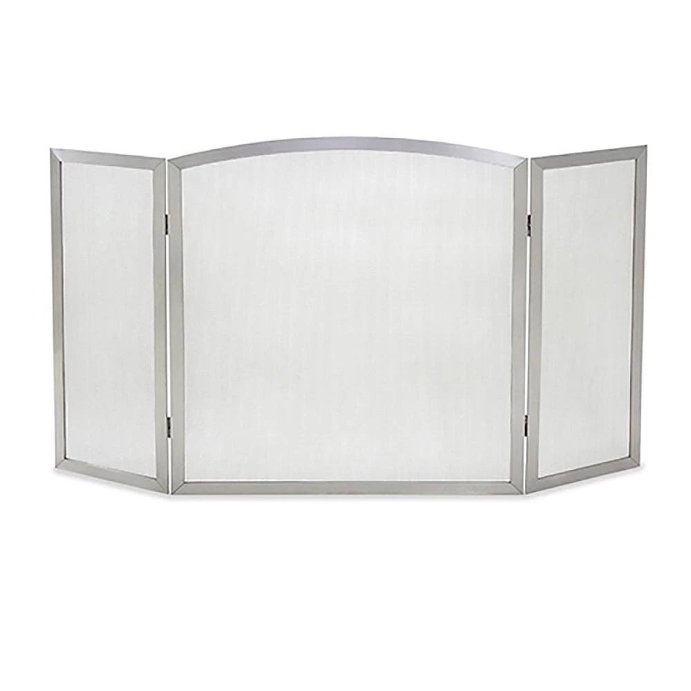 Pilgrim Newport 3-Panel Fireplace Screen, Stainless Steel