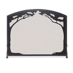 Pilgrim Grand Oak Single Panel Screen, Matte Black