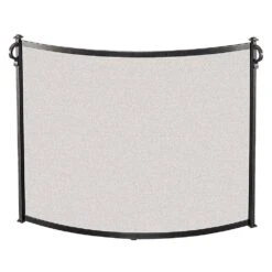 Pilgrim Single Panel 44-in Bowed Craftsman Fireplace Screen In Vintage Iron