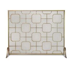 Pilgrim Madison Single Panel Screen, Burnished Brass