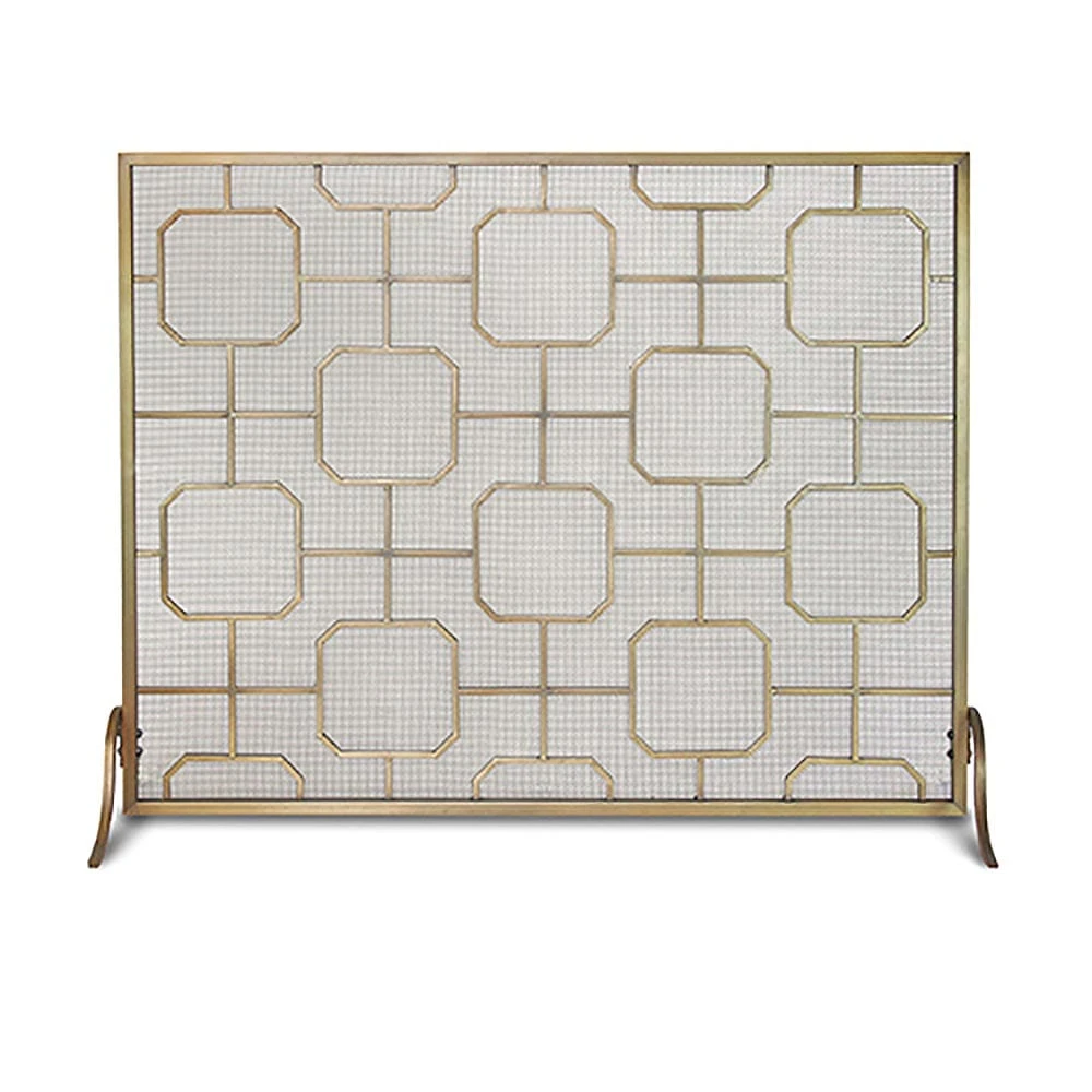 Pilgrim Madison Single Panel Screen, Burnished Brass