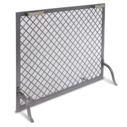 Pilgrim Single Panel Stanton Fireplace Screen In Natural Iron