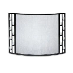 Pilgrim Candlewood Tea Light Bowed Screen, Matte Black