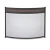 Pilgrim Basket Weave Bowed Screen, Matte Black