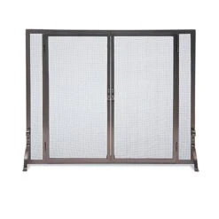 Pilgrim Full Height Door Screen, Burnished Bronze