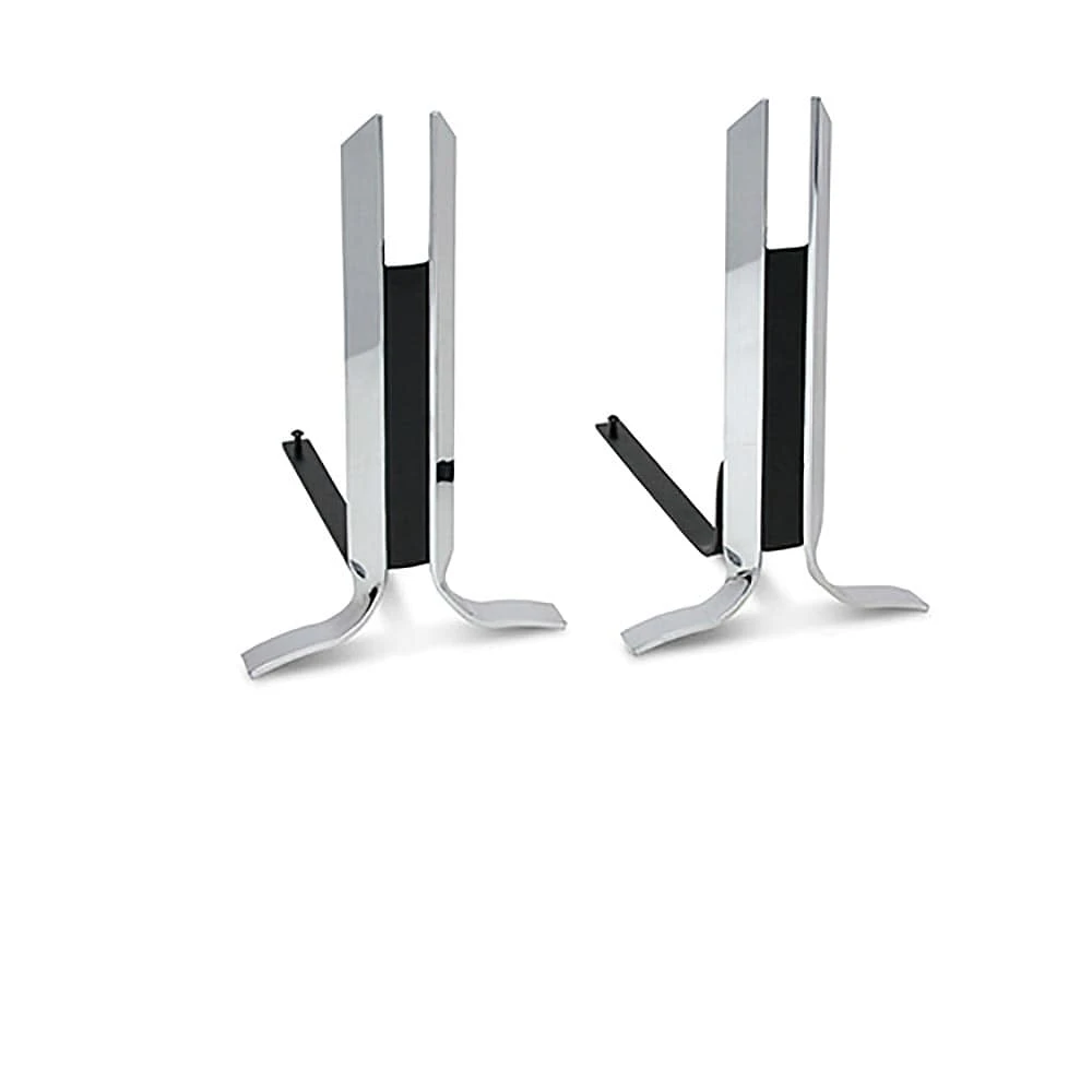 Pilgrim Gosham Andiron, Polished Nickel & Black