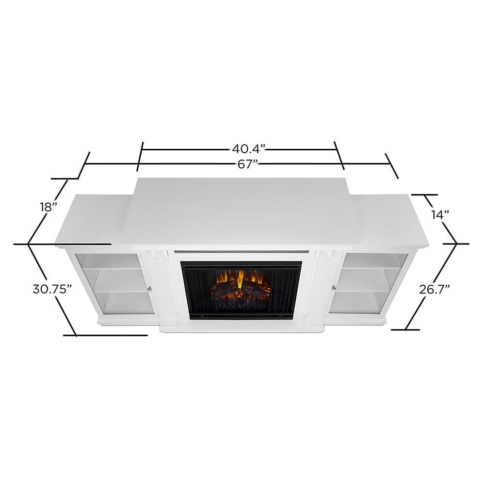 Calie Electric Fireplace TV Stand In White - Image 2