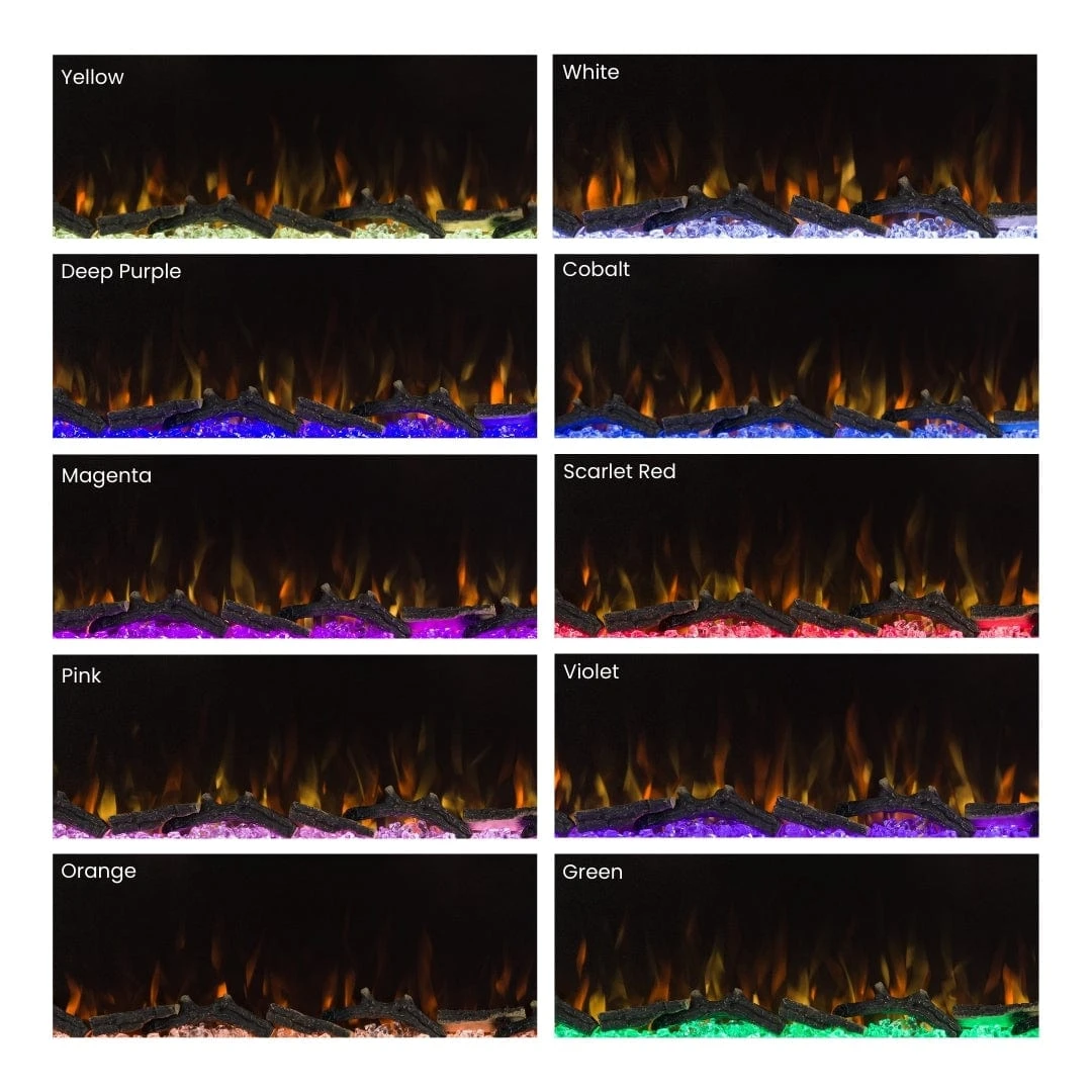 Modern Ember Patton Venetian Electric Fireplace Mantel Package In White - Image 13