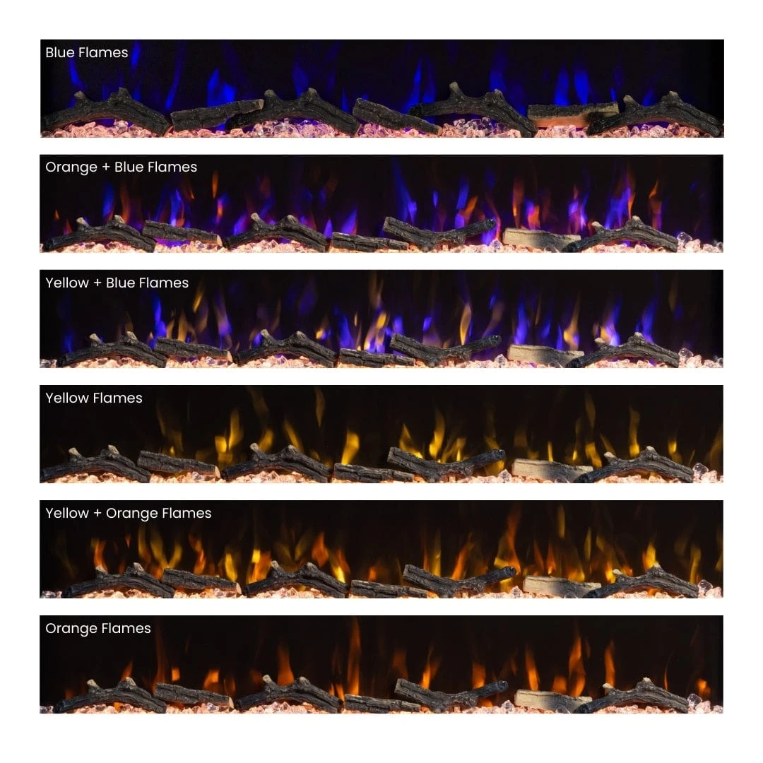 Modern Ember Patton Venetian Electric Fireplace Mantel Package In Black - Image 12