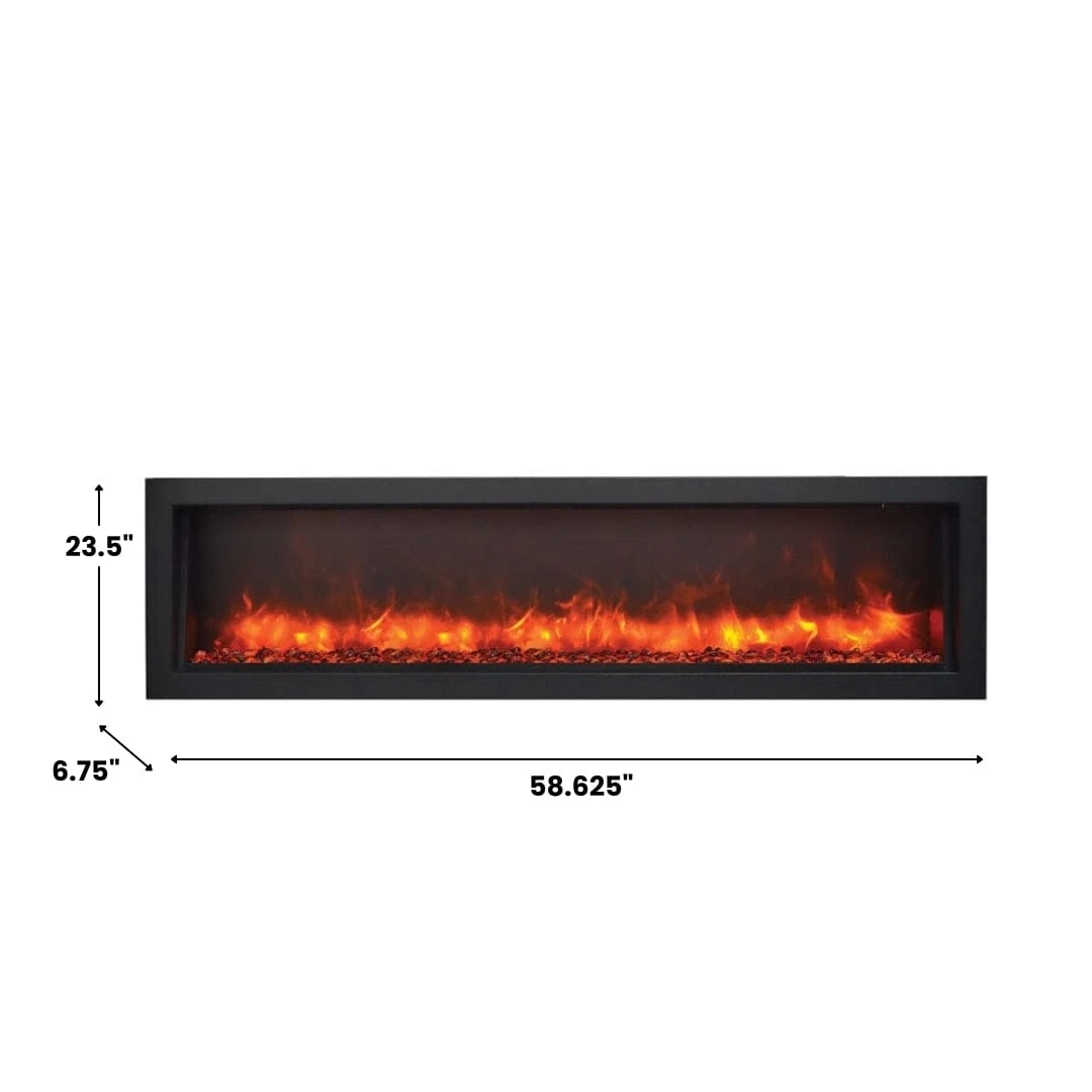 Amantii Panorama Series 60-In Slim Built-In Electric Fireplace - Image 4