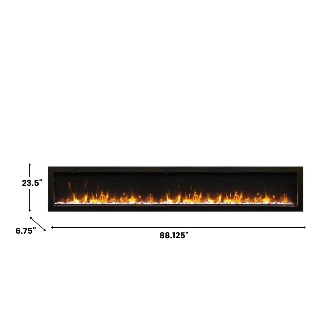 Amantii Panorama Series 88-In Slim Built-In Electric Fireplace - Image 3