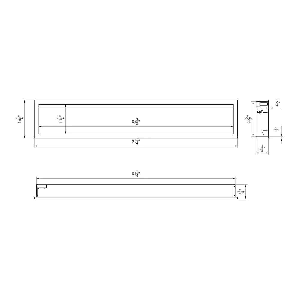 Amantii 88-in Symmetry Smart WiFi Enabled Built-In Linear Electric Fireplace - Image 4