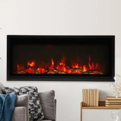 Amantii 42-in Symmetry XtraSlim Smart WiFi Linear Electric Fireplace
