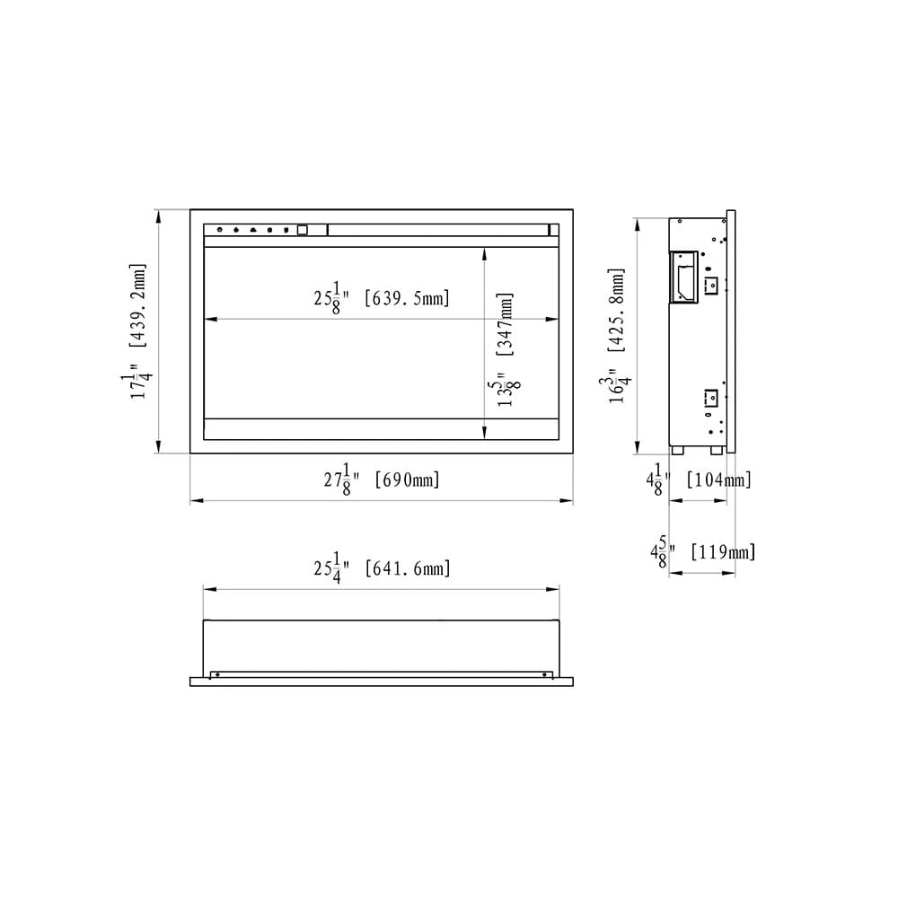 Amantii 26-in Traditional XtraSlim Smart WiFi Linear Electric Fireplace - Image 7