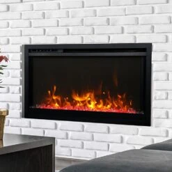 Amantii 30-in Traditional XtraSlim Smart WiFi Linear Electric Fireplace
