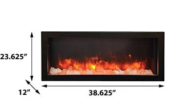 Amantii Panorama Series 40-In Deep Built In Electric Fireplace - Image 6