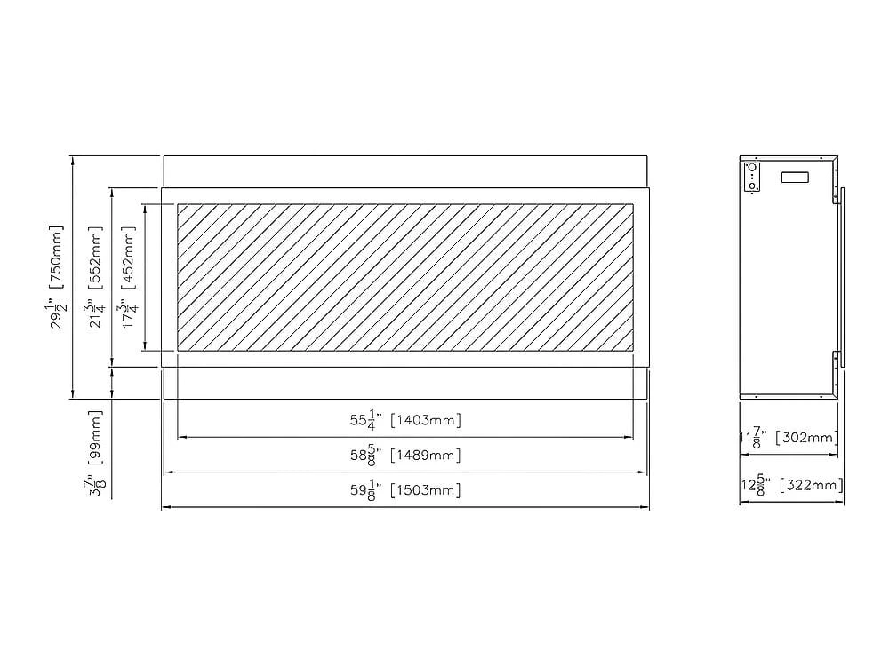 Amantii Panorama Series Indoor/Outdoor 60-In Deep XT Built-In Electric Fireplace - Image 5