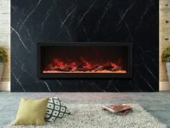 Amantii Panorama Series Indoor/Outdoor 60-In Deep XT Built-In Electric Fireplace