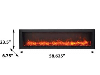 Amantii Panorama Series 60-In Slim Built-In Electric Fireplace - Image 6