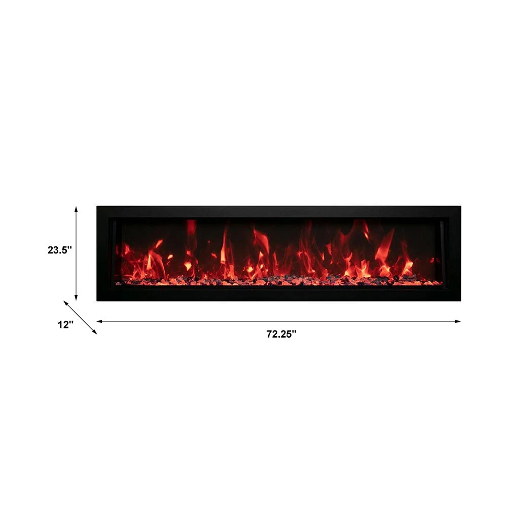 Amantii Panorama Series 72-In Deep Built In Electric Fireplace - Image 5