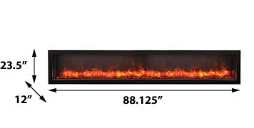 Amantii Panorama Series 88-In Deep Built In Electric Fireplace - Image 4
