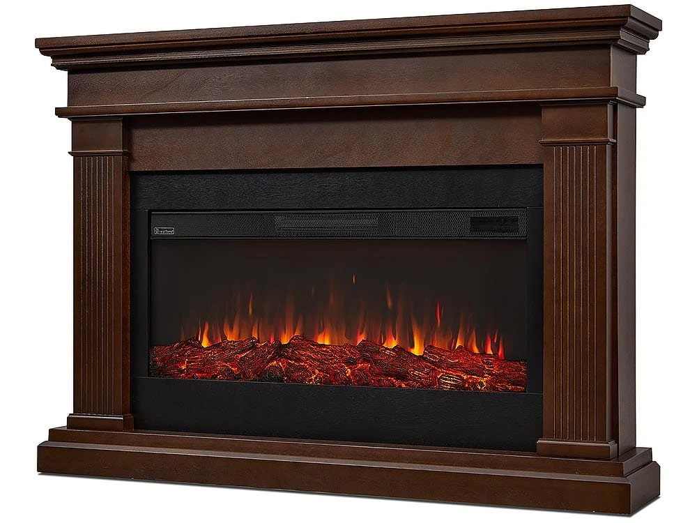 Beau Infrared Electric Fireplace Mantel Package In Dark Walnut - 8080E -DW - Image 2