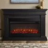 Beau Infrared Electric Fireplace Mantel Package In Grey