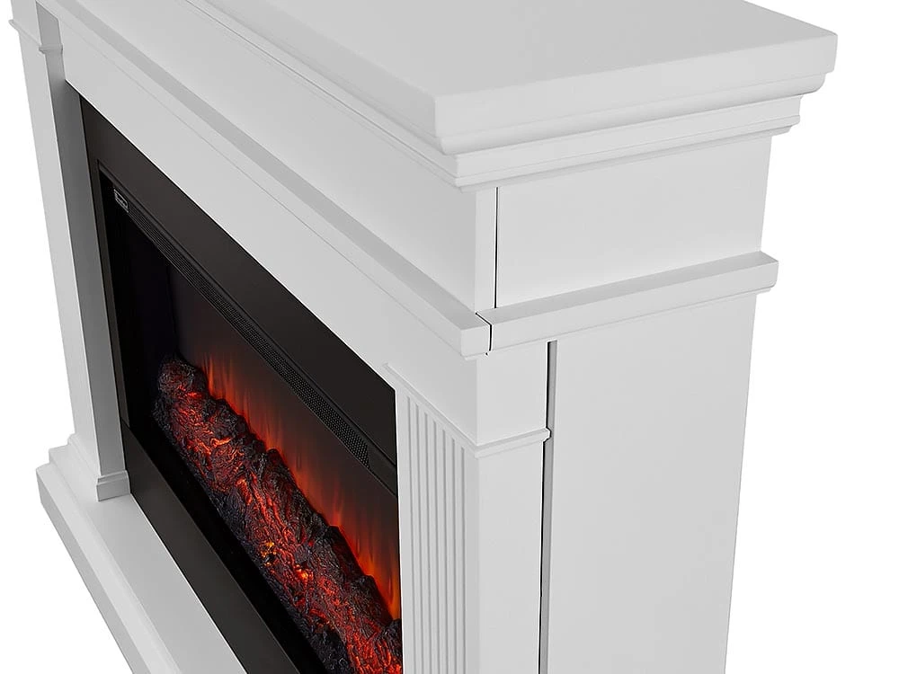 Beau Infrared Electric Fireplace Mantel Package In White - Image 4