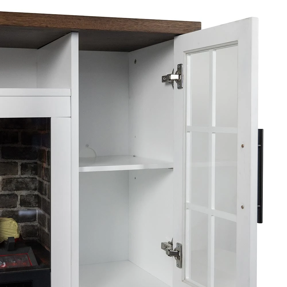 Dalton 72-in White Electric Fireplace TV Stand - Image 9