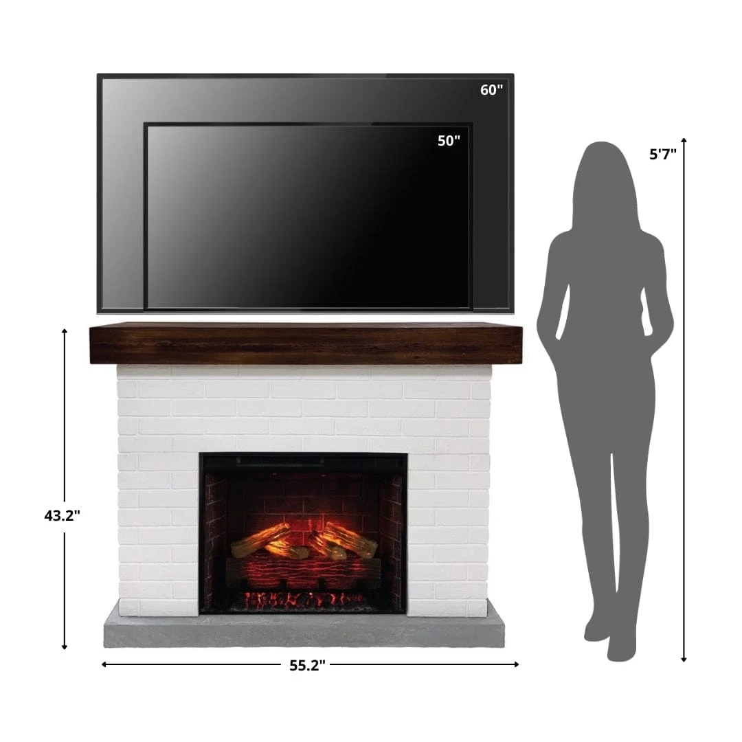 Country Living Jackson Electric Fireplace Mantel Package - Image 6