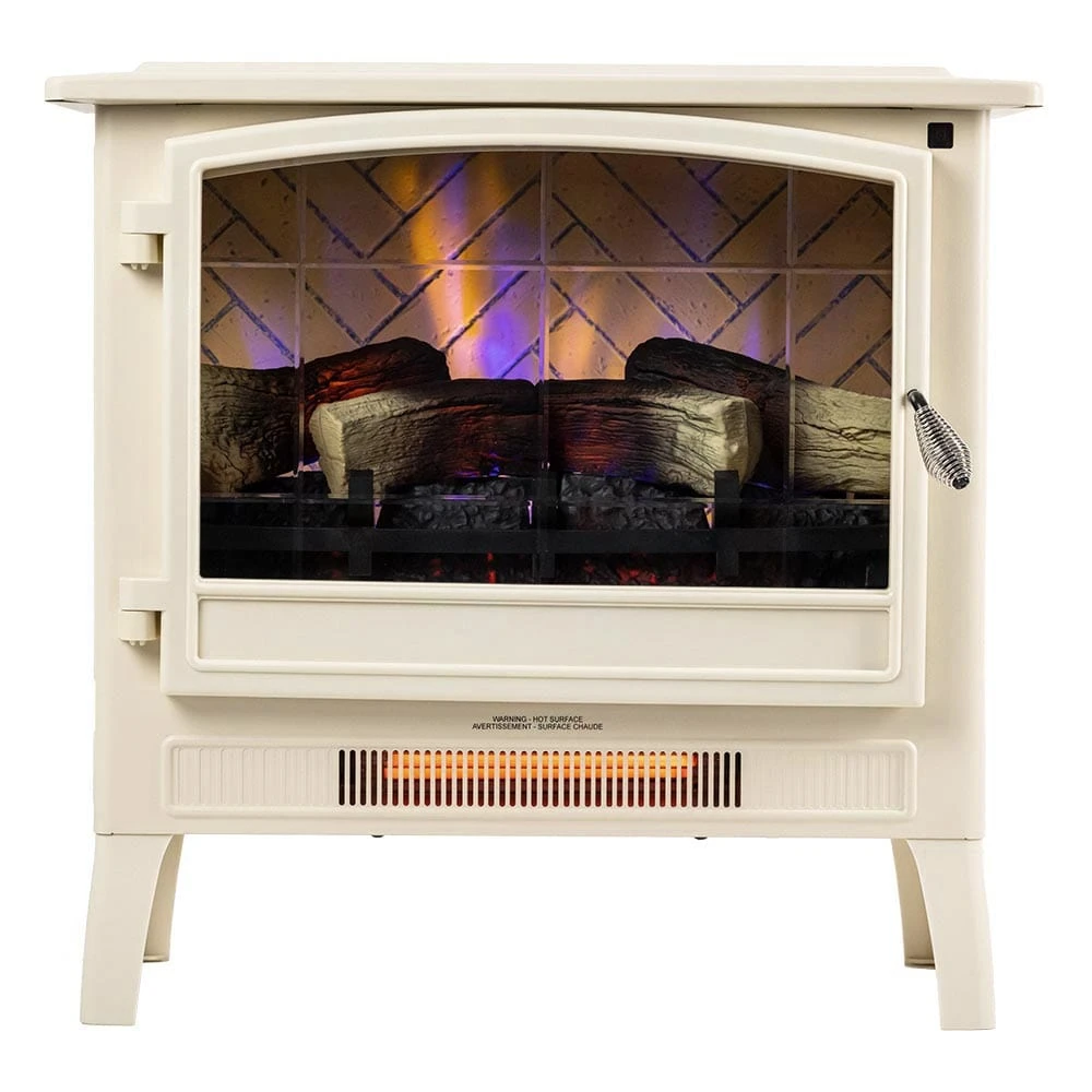 Country Living Cream Infrared Electric Fireplace Stove Heater - Image 14