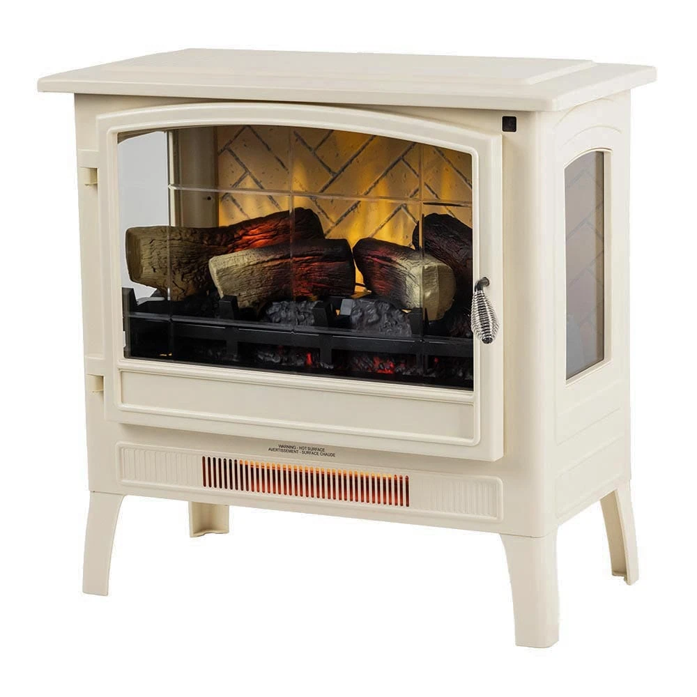 Country Living Cream Infrared Electric Fireplace Stove Heater - Image 4