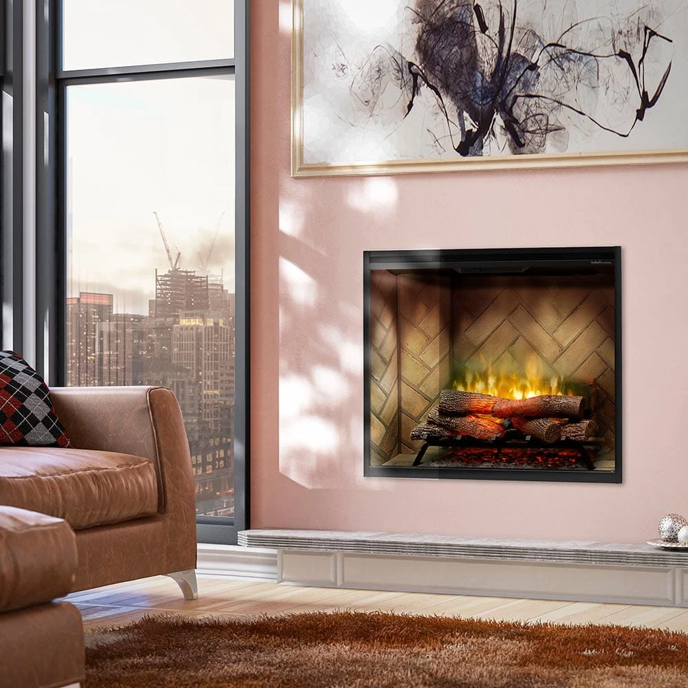 Dimplex 36" Revillusion Portrait Electric Firebox Herringbone Brick - Image 9
