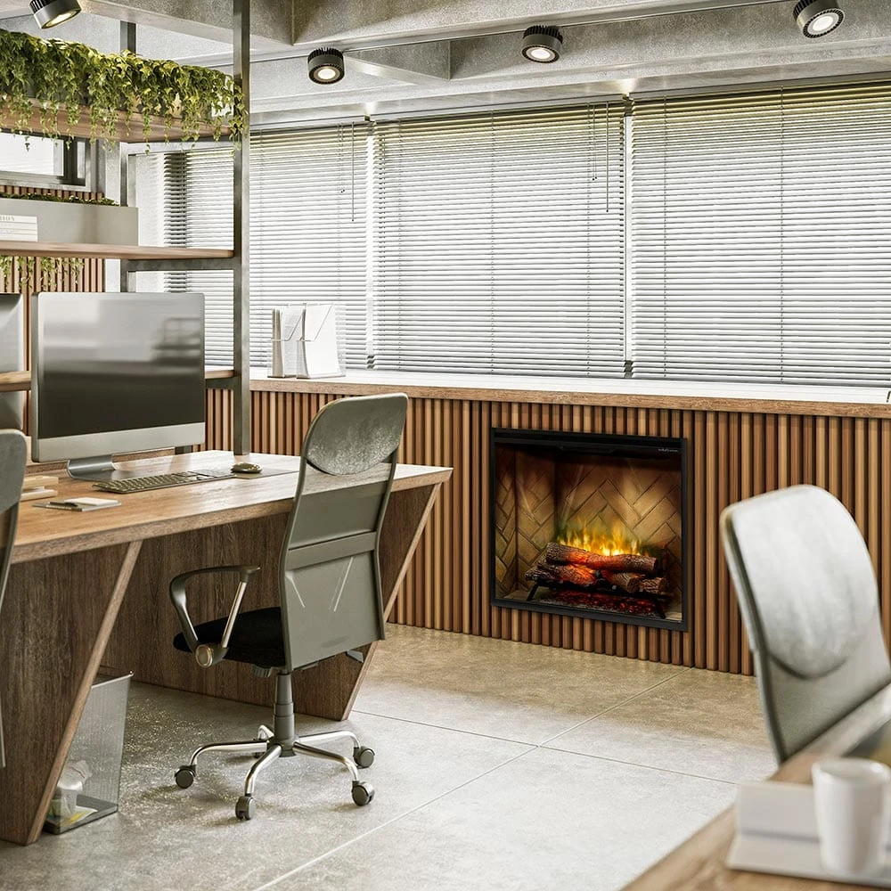 Dimplex 36" Revillusion Portrait Electric Firebox Herringbone Brick - Image 8