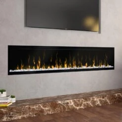 Dimplex 74 In. IgniteXL LED Built-In Linear Electric Fireplace - Multi-Fire XD Flame Technology - 1,000 SQ FT
