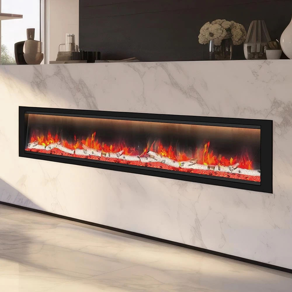 Dynasty Allegro 82-in Smart Electric Fireplace