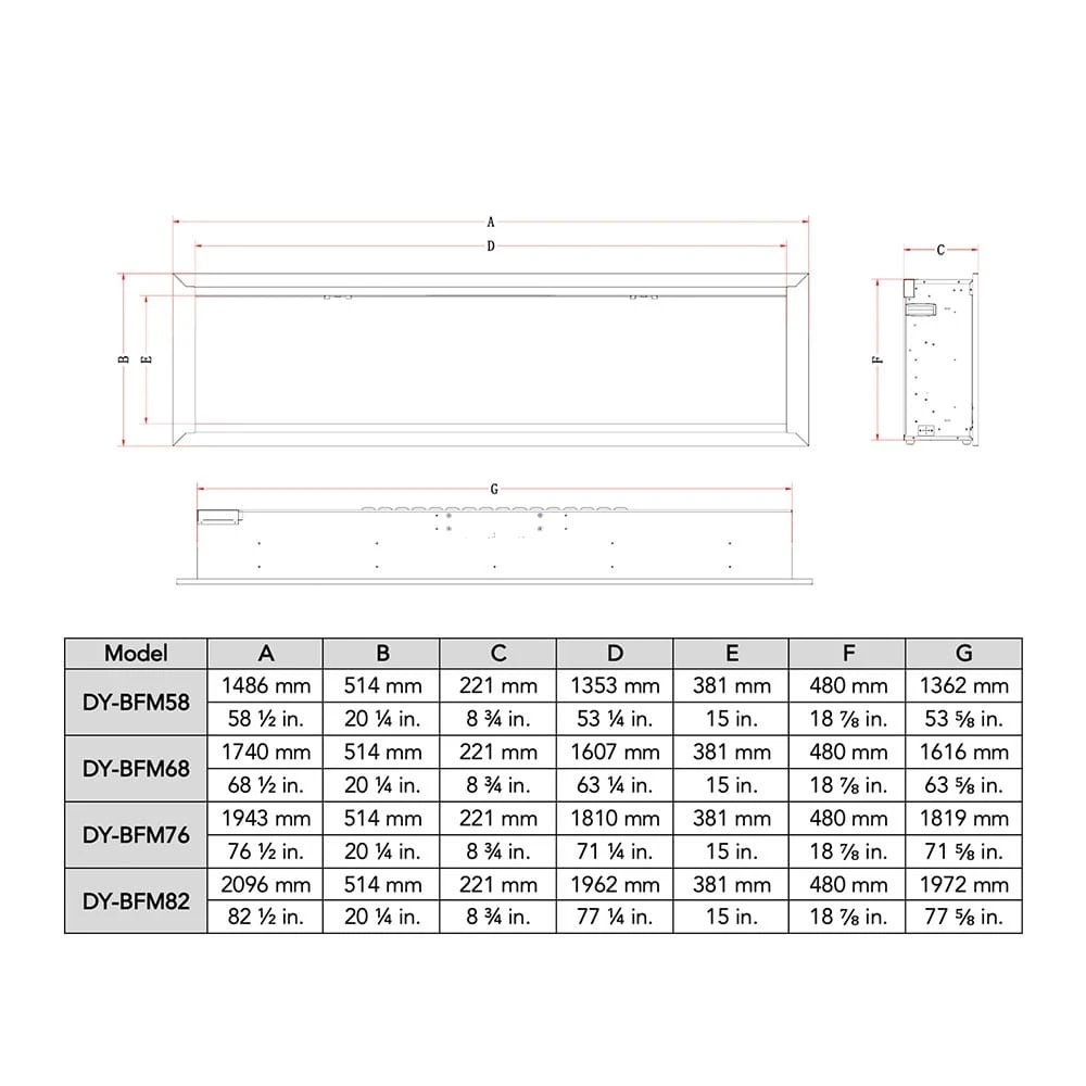 Dynasty Allegro 82-in Smart Electric Fireplace - Image 9