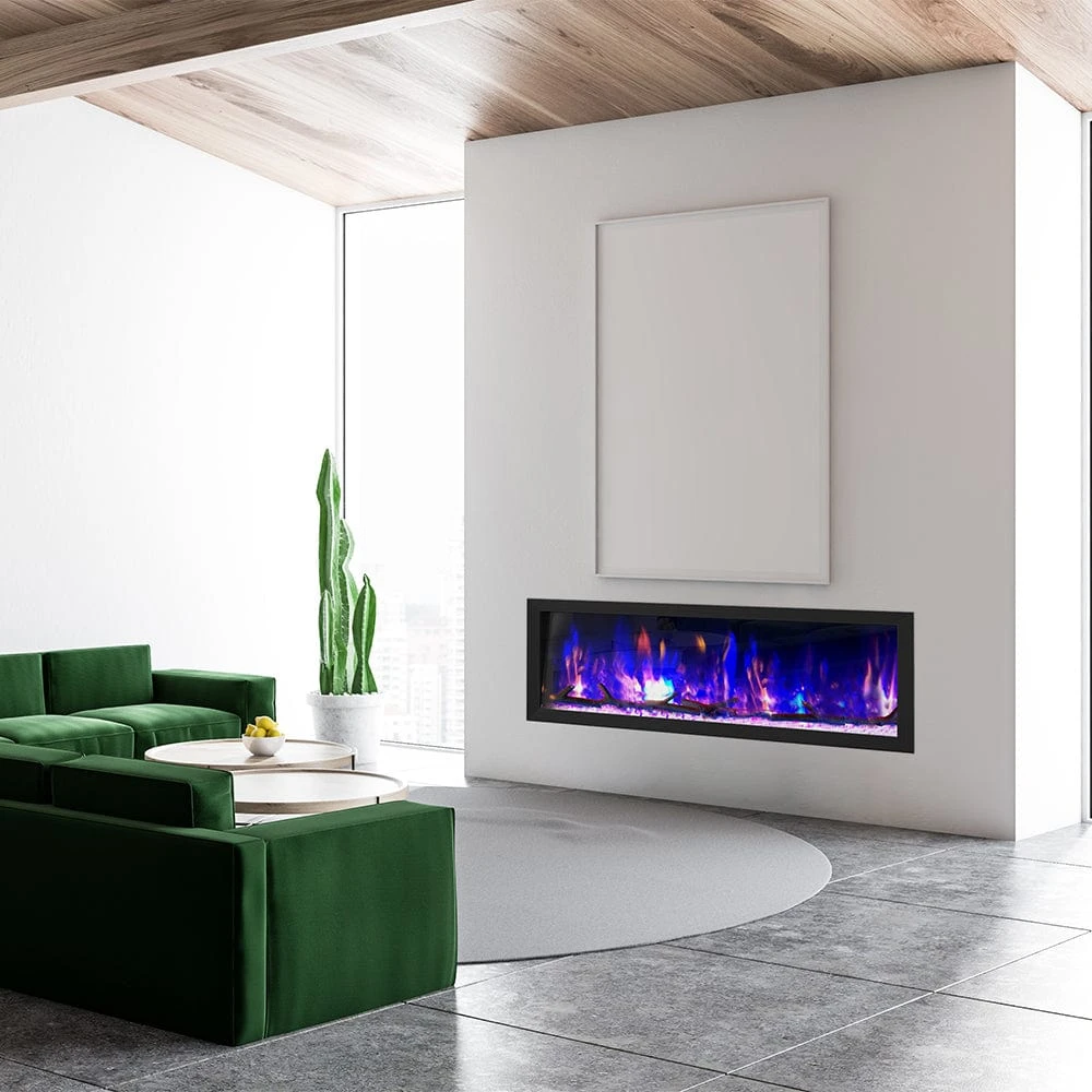 Dynasty 52-in Cascade Linear Electric Fireplace - Image 7