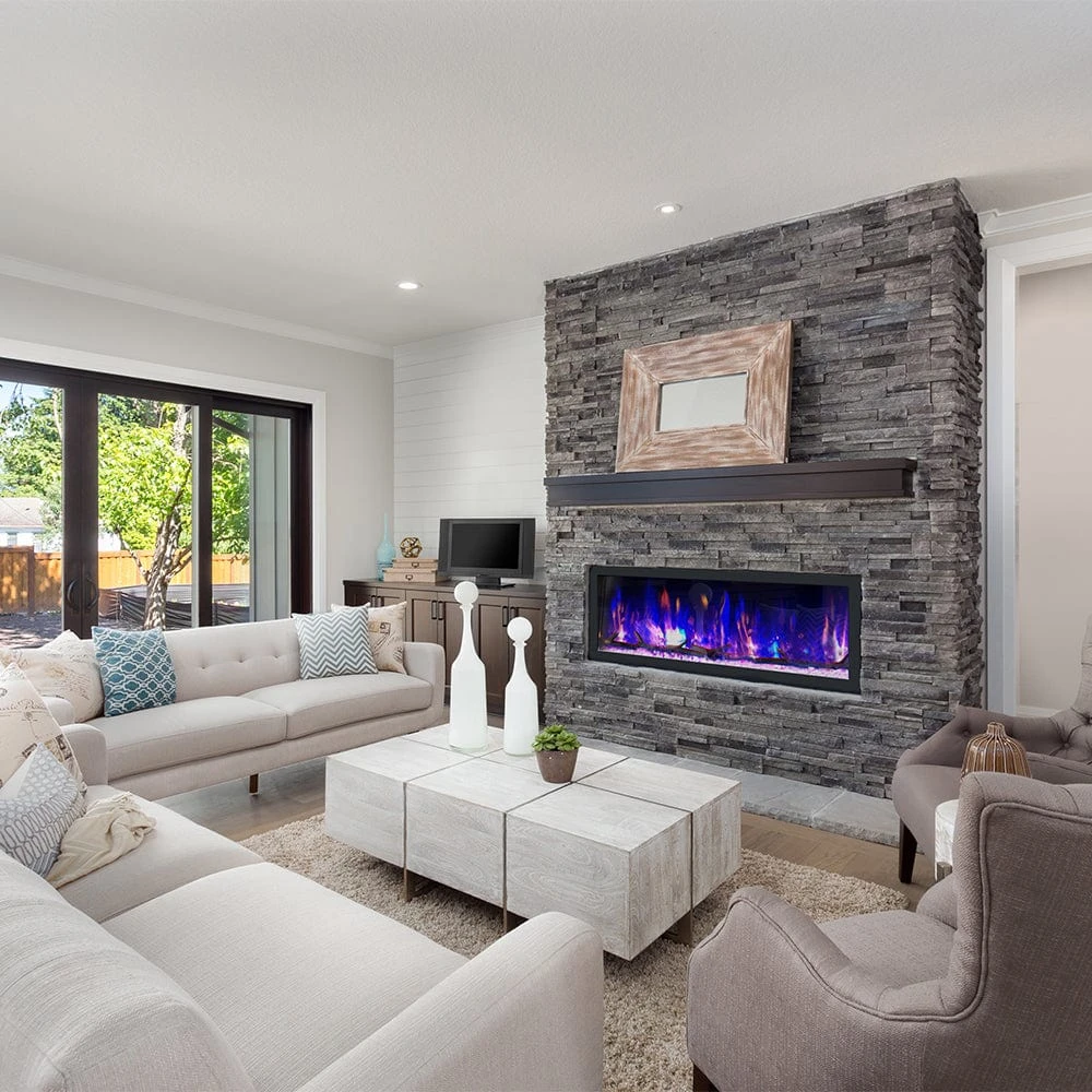 Dynasty 52-in Cascade Linear Electric Fireplace - Image 9