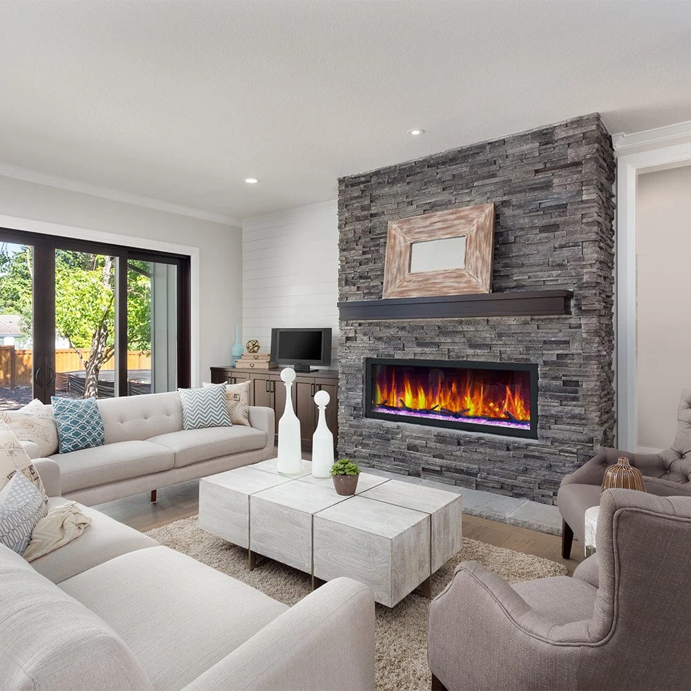 Dynasty 52-in Cascade Linear Electric Fireplace - Image 14