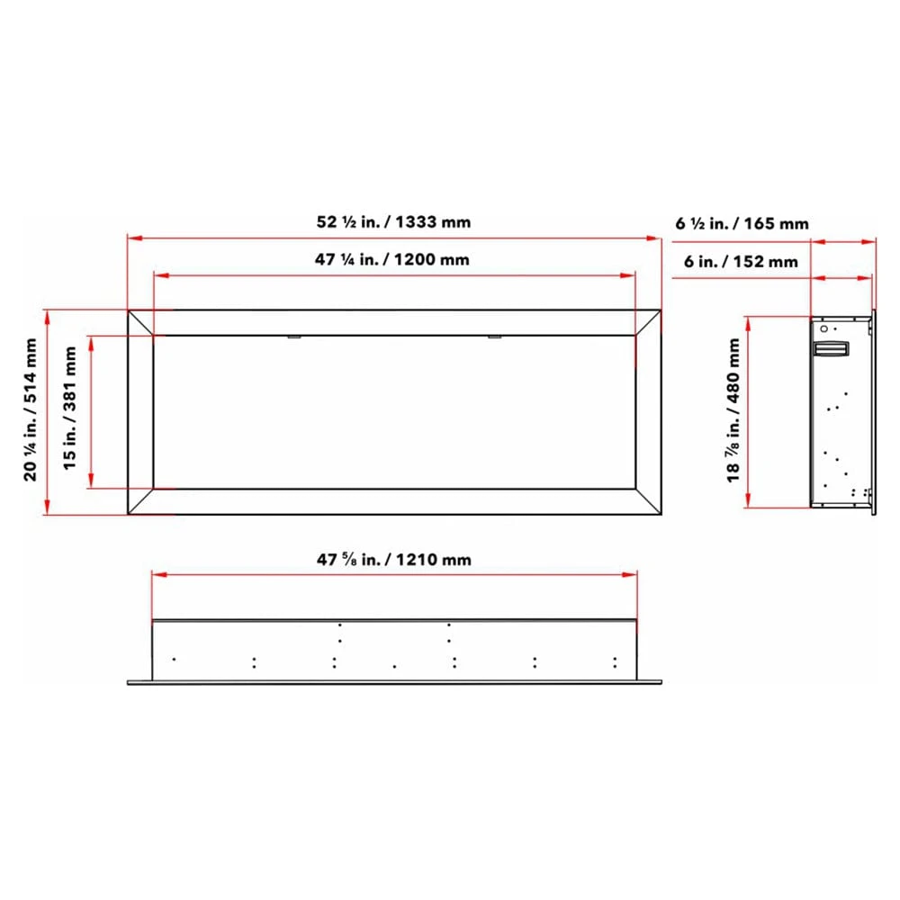 Dynasty 52-in Cascade Linear Electric Fireplace - Image 5