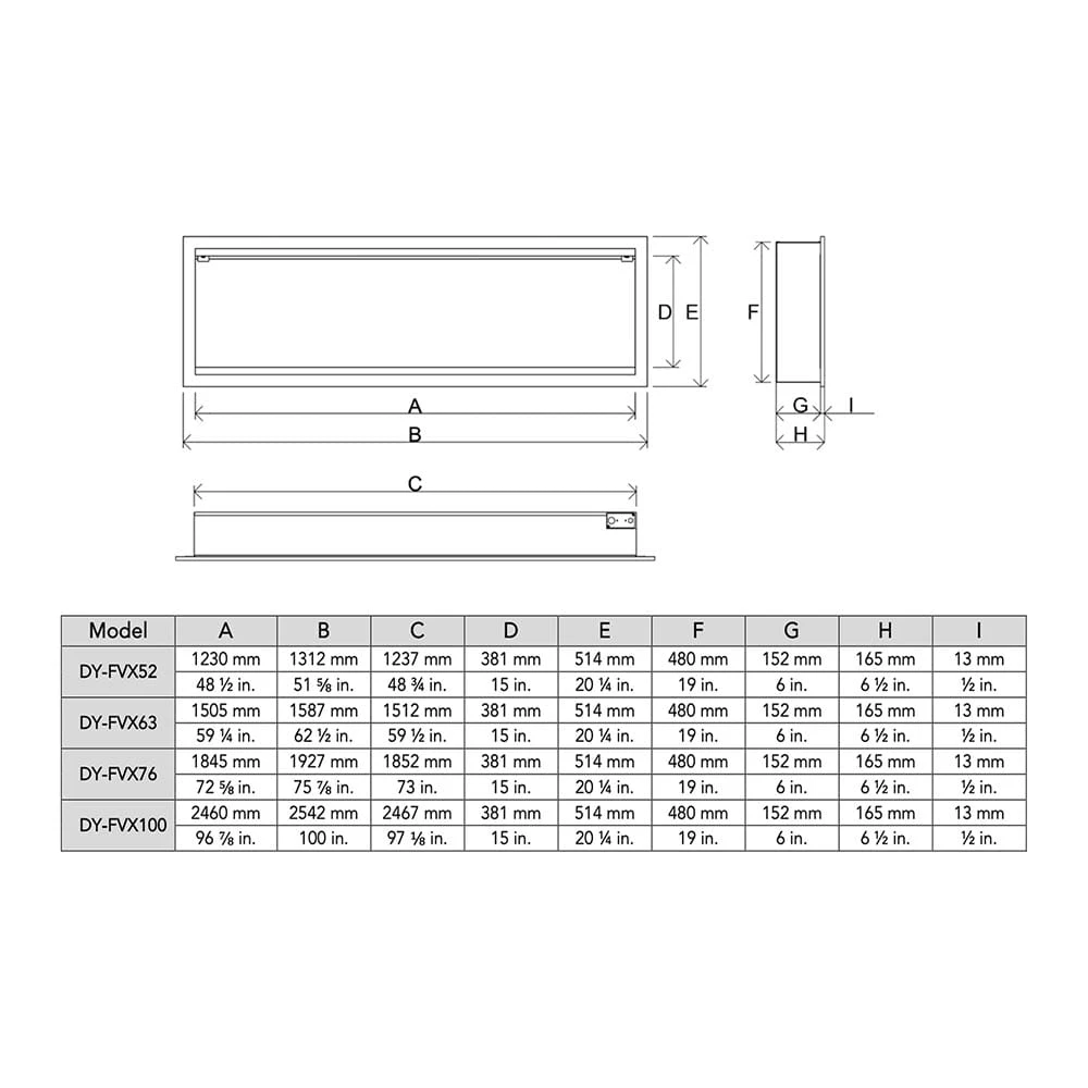 Dynasty 76-in Tempo Virtual Built-In Electric Fireplace - Image 7