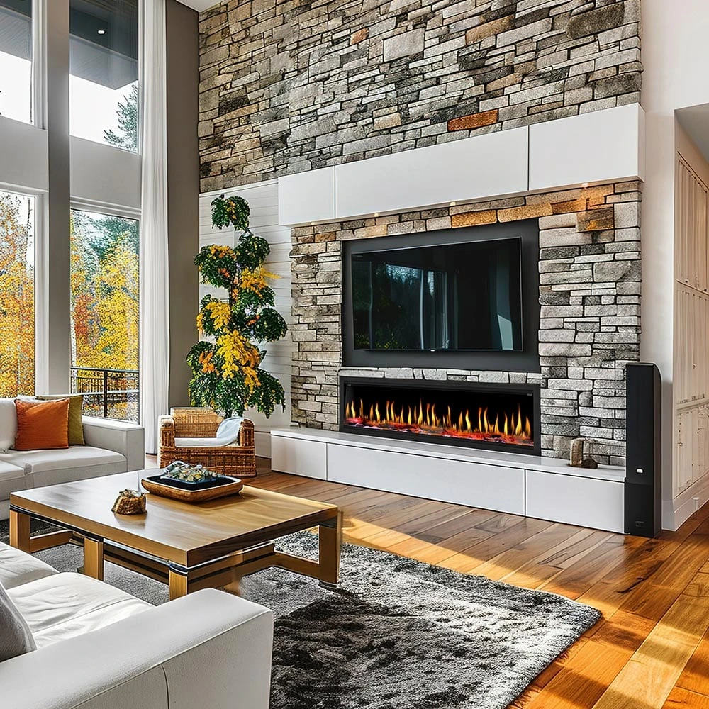 Dynasty 63-in Tempo Virtual Built-In Electric Fireplace - Image 3