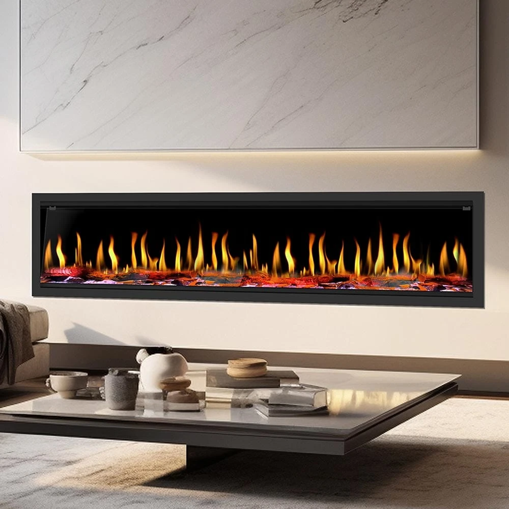 Dynasty 76-in Tempo Virtual Built-In Electric Fireplace