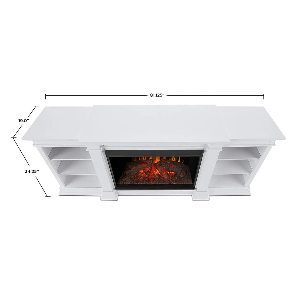 Eliot Grand Electric Fireplace TV Stand In White - Image 5
