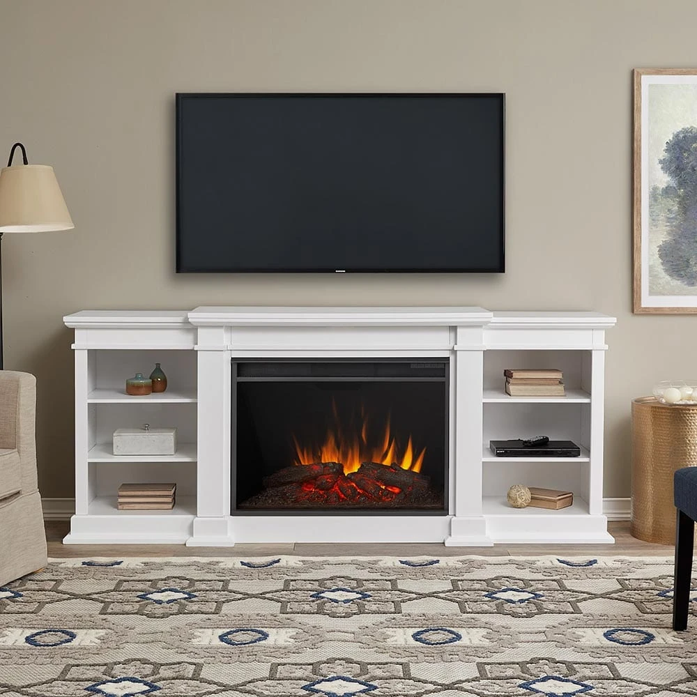 Eliot Grand Electric Fireplace TV Stand In White