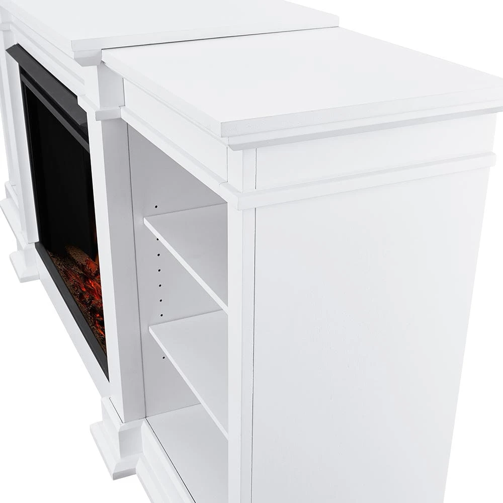 Eliot Grand Electric Fireplace TV Stand In White - Image 4