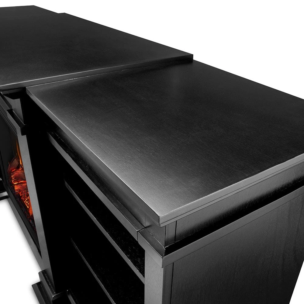 Fresno Electric Fireplace TV Stand In Black - Image 4